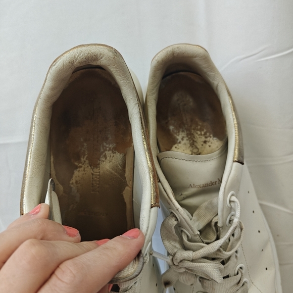 Alexander McQueen Oversized White Leather Trainers Size EU 42 US 9 E Men's - Picture 12 of 14